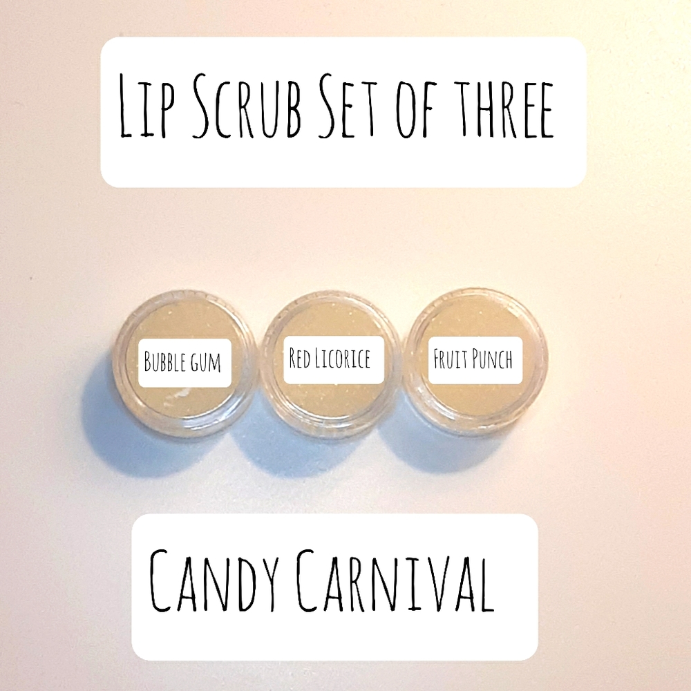 Lip Scrub Set of 3 Candy Carnival SEE DESC…